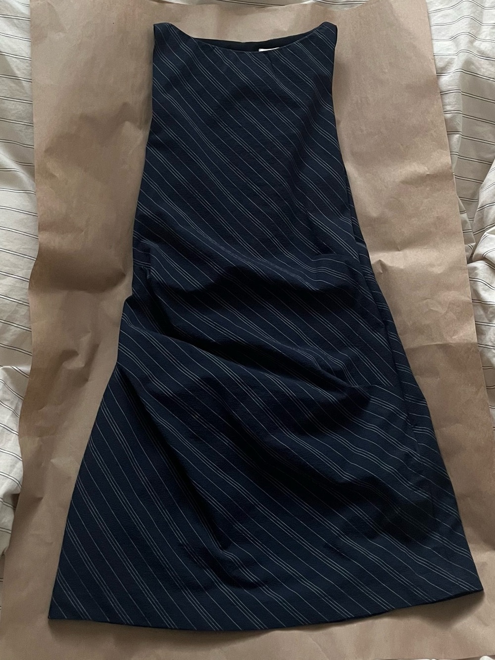 Bec + Bridge Peyson Mini Dress in Ink/Ivory Stripe